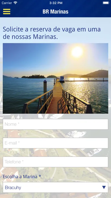 Capturas de tela do BR Marinas APP