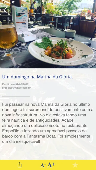 Capturas de tela do BR Marinas APP