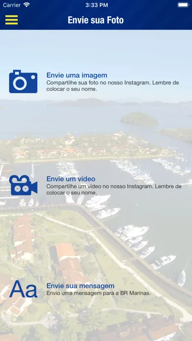 Capturas de tela do BR Marinas APP