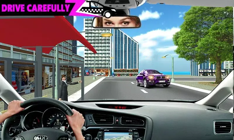 Pink Taxi Driving Game 3D 스크린샷