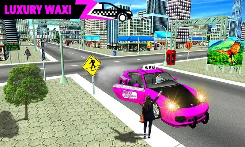 Pink Taxi Driving Game 3D 스크린샷