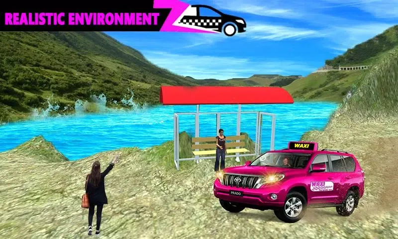Pink Taxi Driving Game 3D 스크린샷