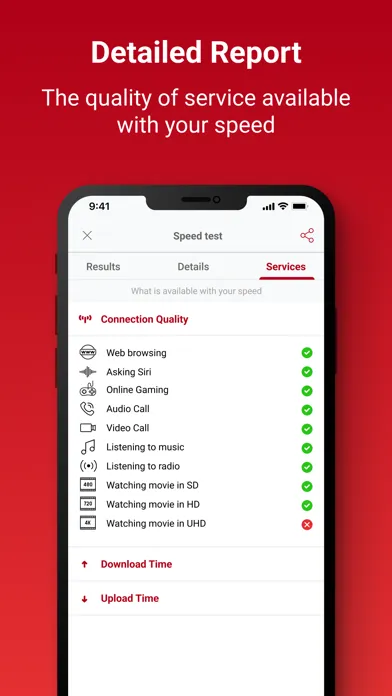 Capturas de tela do SpeedChecker Speed Test