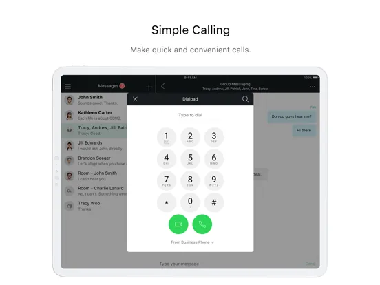 UC-One Connect Evaluation iPad Screenshots