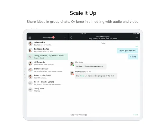 UC-One Connect Evaluation iPad Screenshots