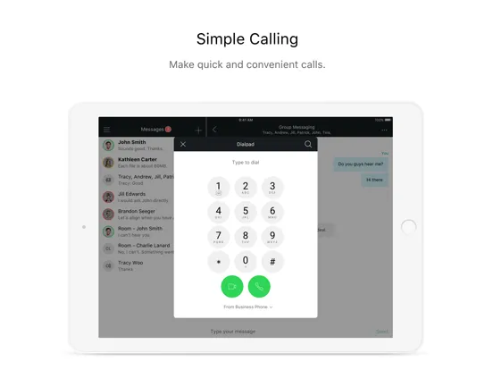 BroadSoft UC-One Eval iPad Screenshots
