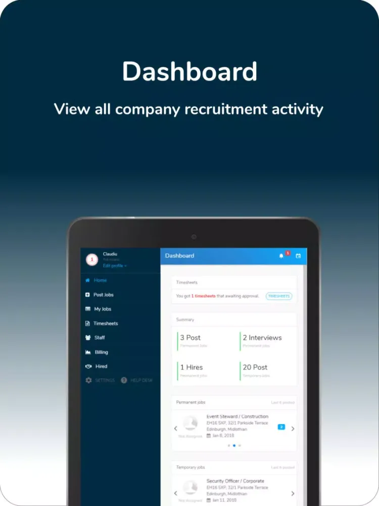 Broadstone Employer iPad  سکرین شاٹس