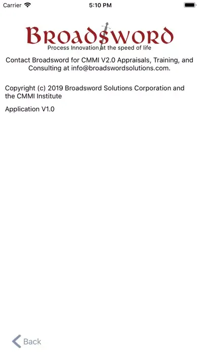 Broadsword CMMI V2.0 سکرین شاٹس