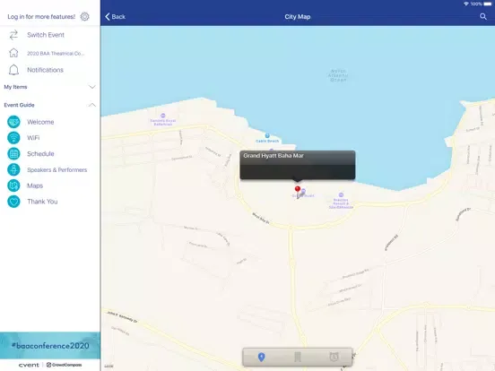 Screenshot di BAA Theatrical Conference iPad 