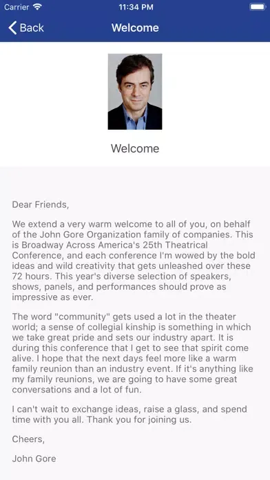 Screenshot di BAA Theatrical Conference