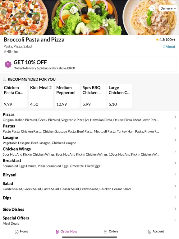 Broccoli Pasta and Pizza iPad  Screenshots