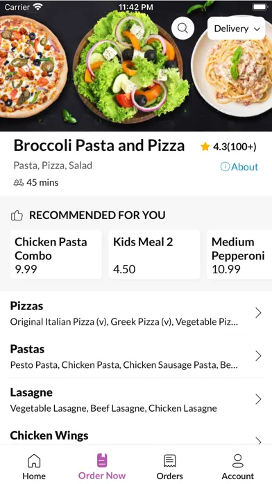 Broccoli Pasta and Pizza Screenshots
