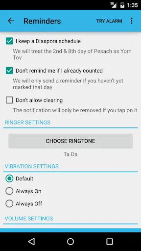 Sefira Reminders سکرین شاٹس