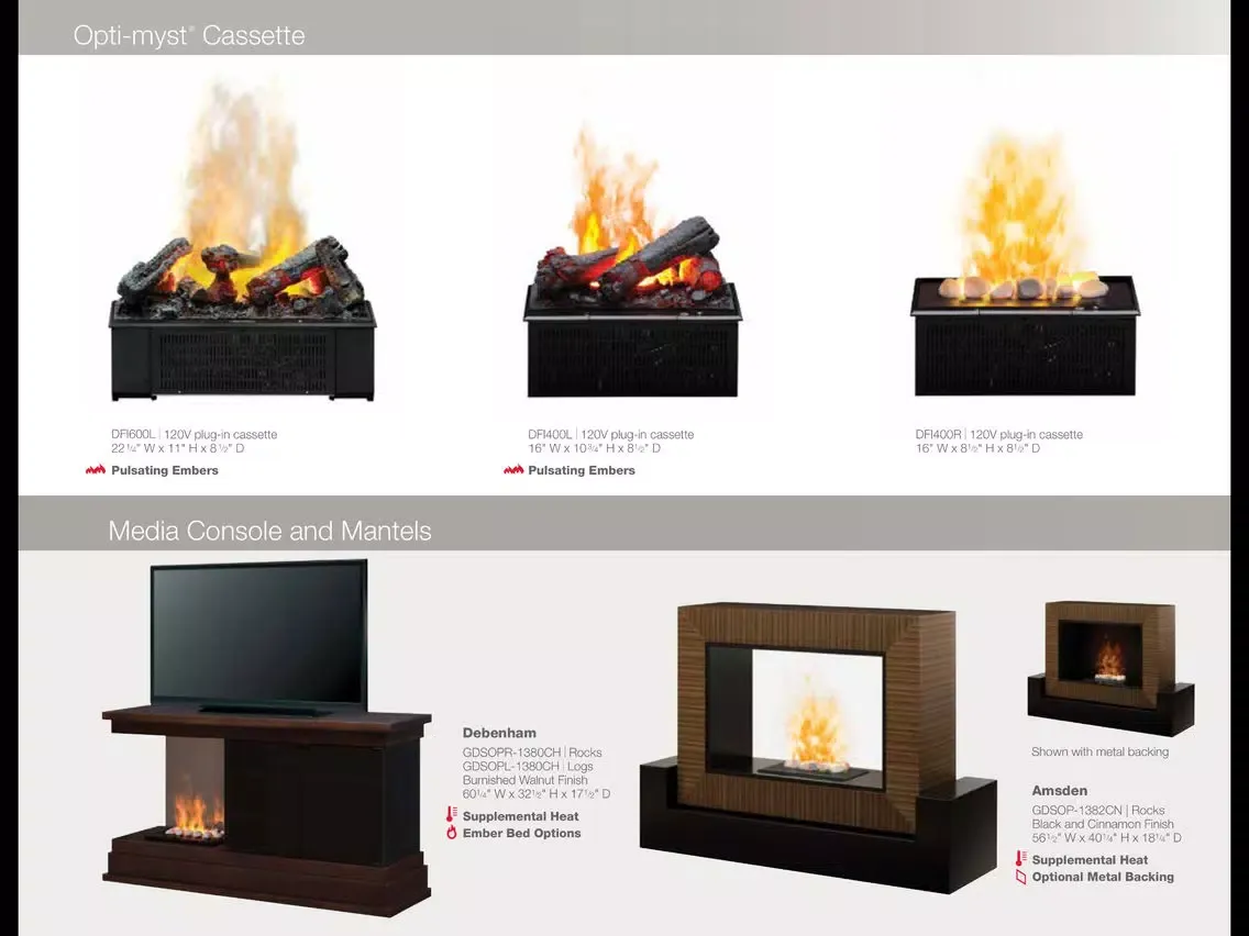 تصاویر Dimplex Electric Fireplaces iPad 