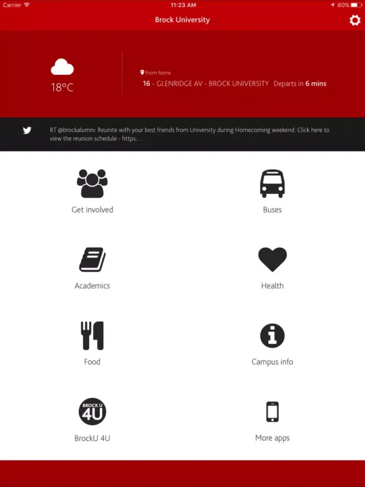 Capturas de pantalla de Brock University iPad 