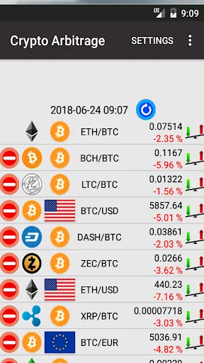 Crypto Arbitrage Screenshots