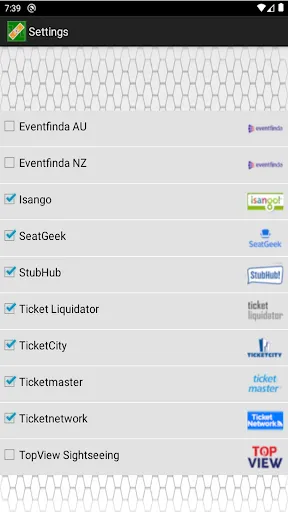 Screenshot di Event Tickets