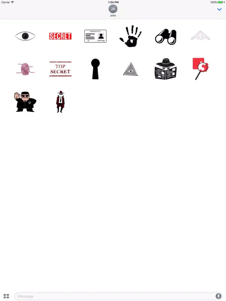 Capturas de tela do Spy Stickers iPad 