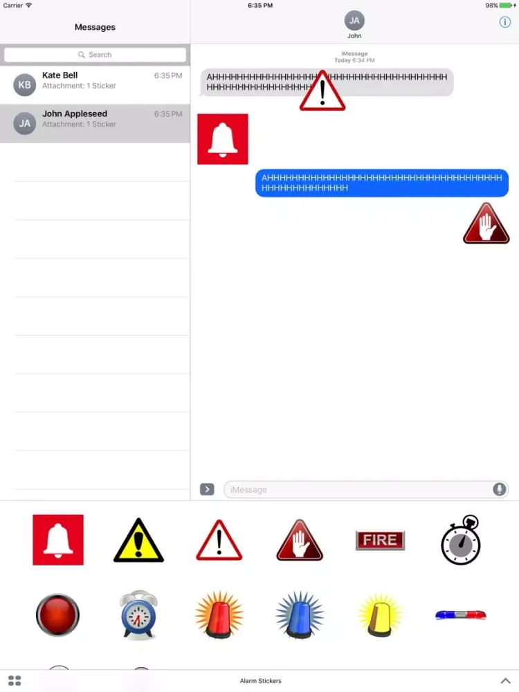 Zrzuty ekranu Alarm Stickers iPad 