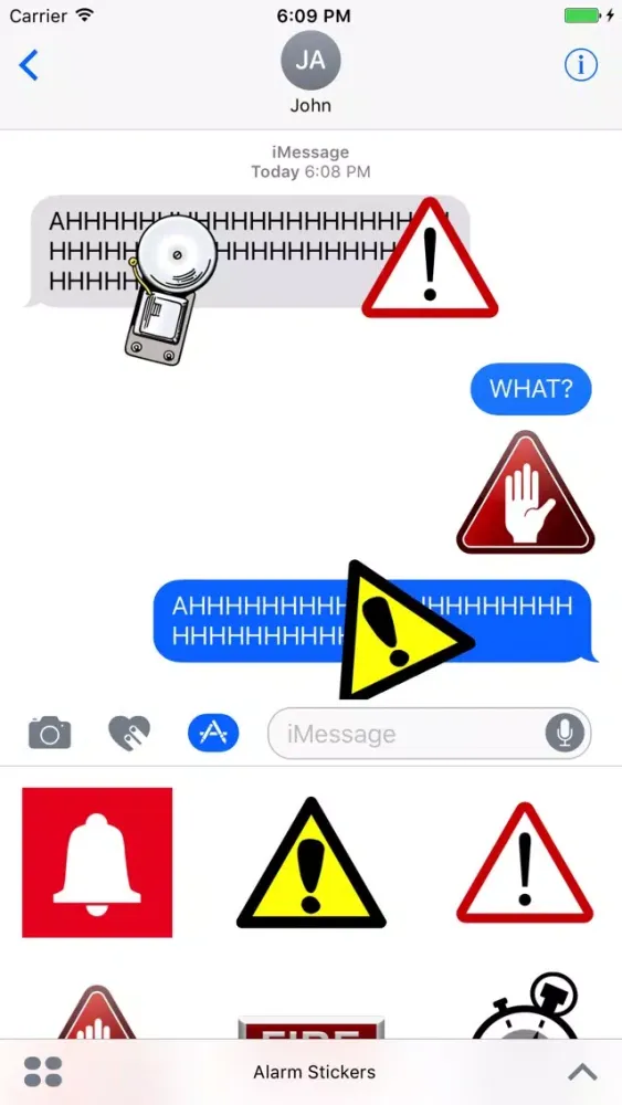Zrzuty ekranu Alarm Stickers