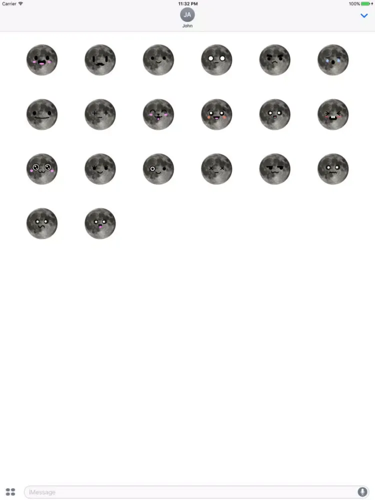 MOONEMOJI - Full Moon Emojis iPad  Screenshots