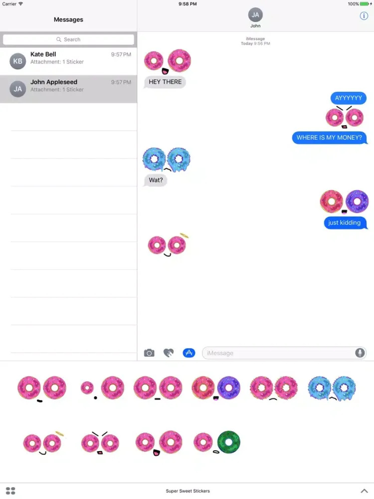 Скриншоты Super Sweet Stickers iPad 