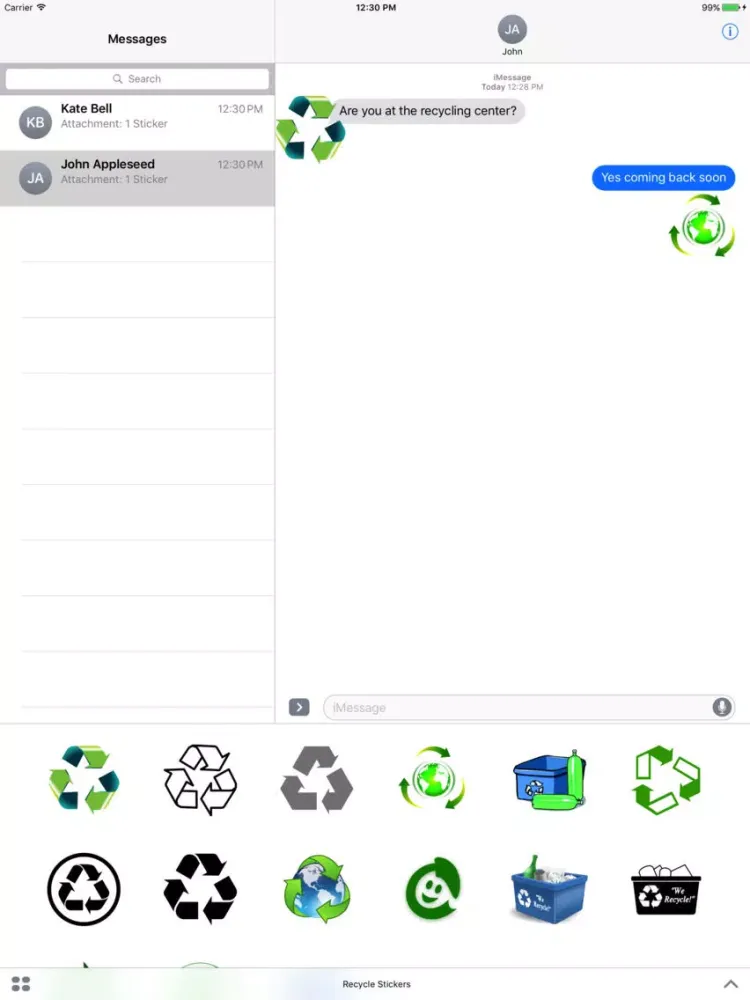 Recycle Stickers iPad 应用截图