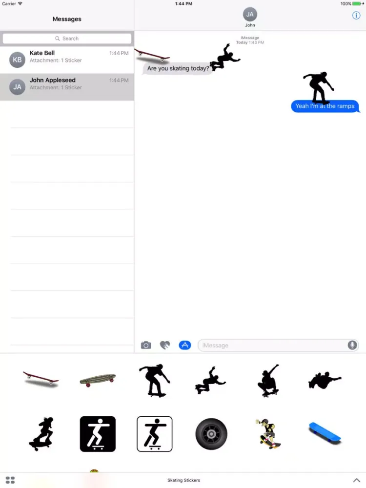 تصاویر Skating Stickers iPad 