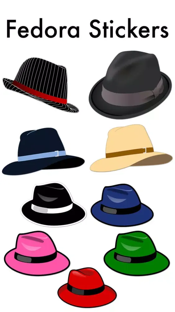 Tangkapan layar Fedora Stickers