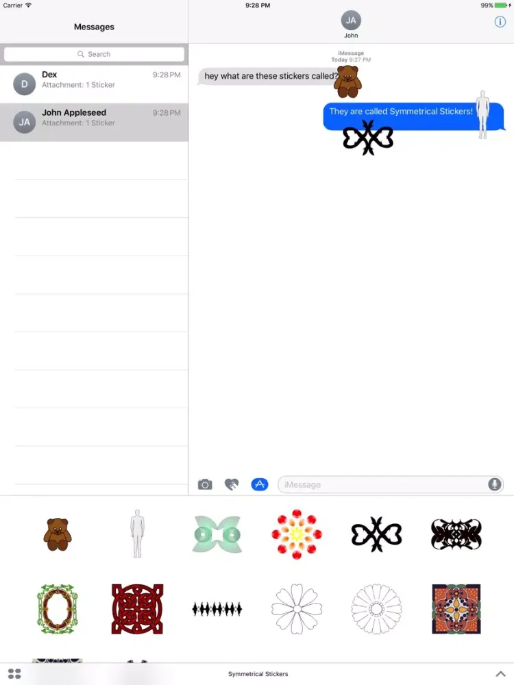 Symmetrical Stickers iPad 应用截图