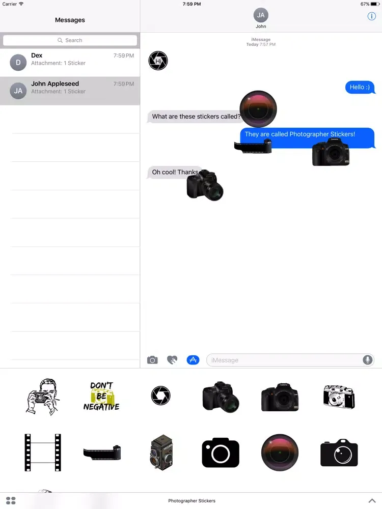 صور Photographer Stickers iPad 