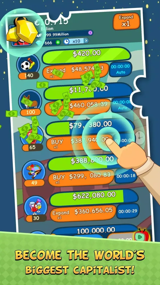 Capturas de tela do Big Capitalist