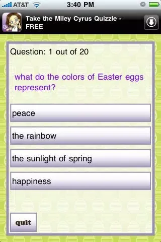 Ảnh chụp màn hình của An Easter Quizzle™
