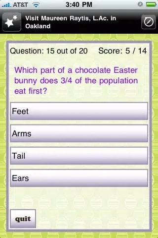 Ảnh chụp màn hình của An Easter Quizzle™