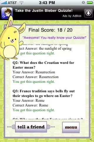 Ảnh chụp màn hình của An Easter Quizzle™