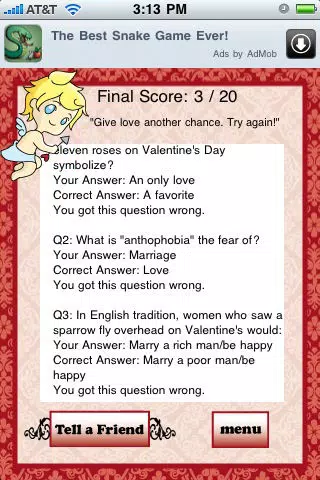 A Valentine's Day Quizzle™ - Free Valentines, Love and Romance Trivia Quiz应用截图