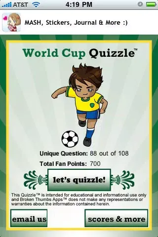World Soccer Quizzle™ - Sports Trivia স্ক্রিনশট