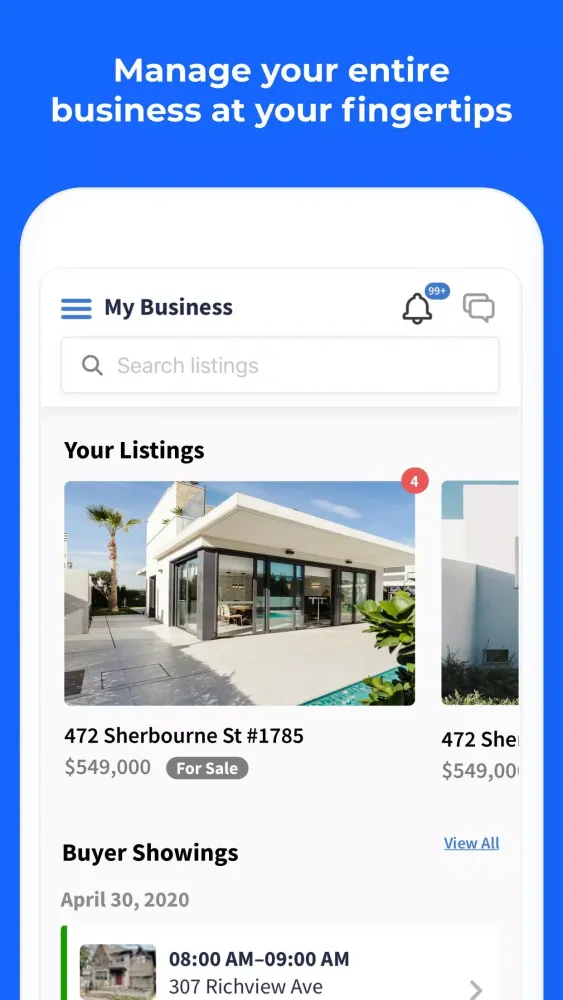 Capturas de tela do BrokerBay