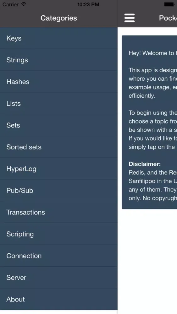 Capturas de pantalla de Pocket Reference For Redis