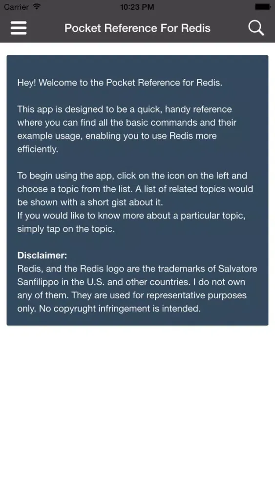 Capturas de pantalla de Pocket Reference For Redis