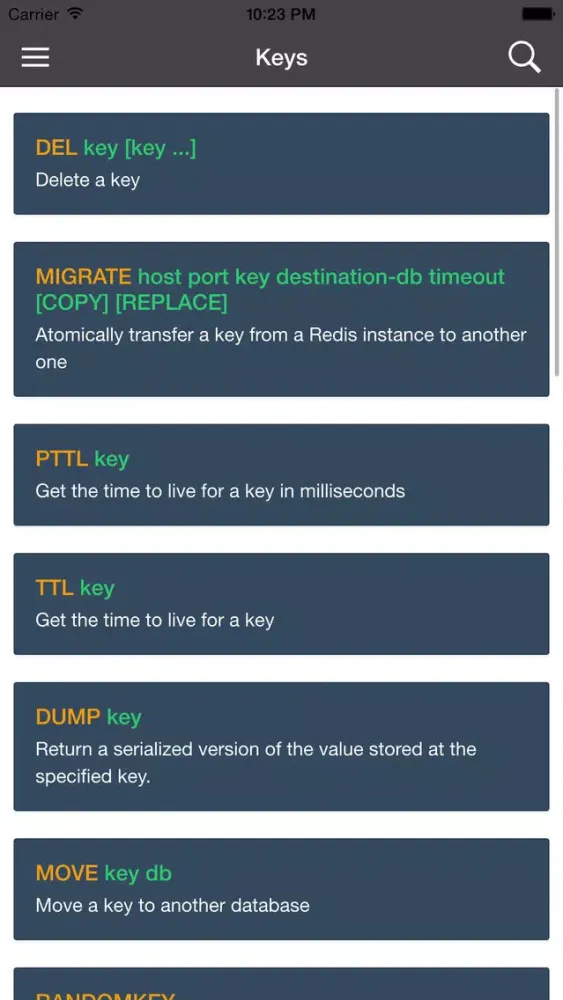 Capturas de pantalla de Pocket Reference For Redis