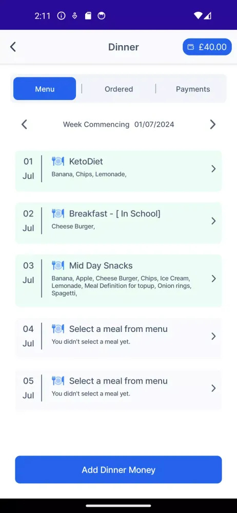 Ảnh chụp màn hình của MyChildAtSchool