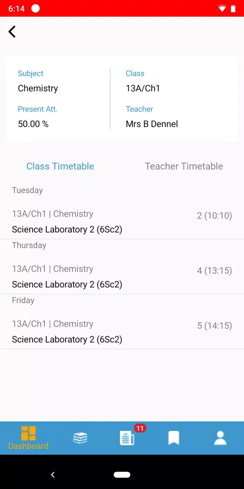 Bromcom Student App Screenshots