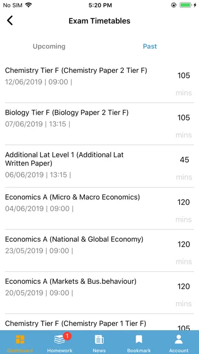 Zrzuty ekranu Bromcom Student App