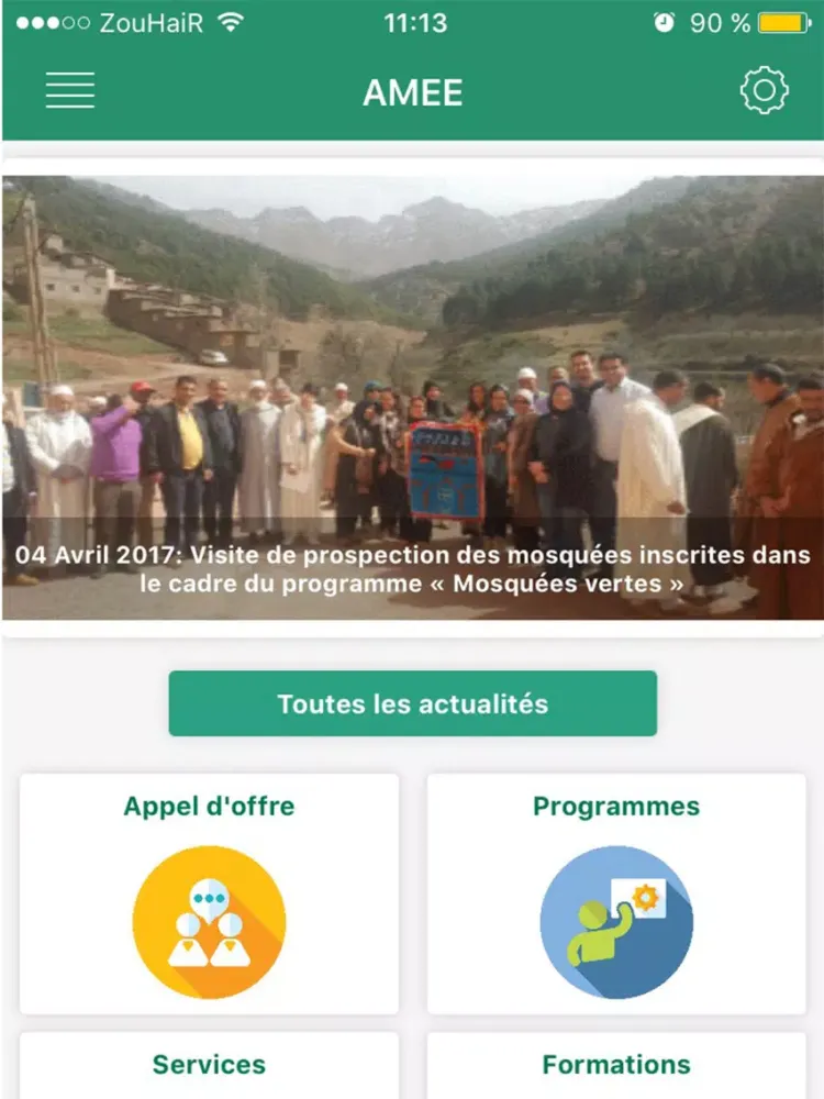 Zrzuty ekranu AMEE Maroc iPad 