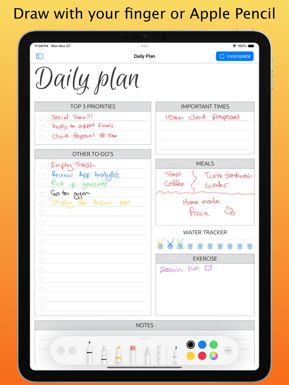 Скриншоты Daily Planner Diary iPad 