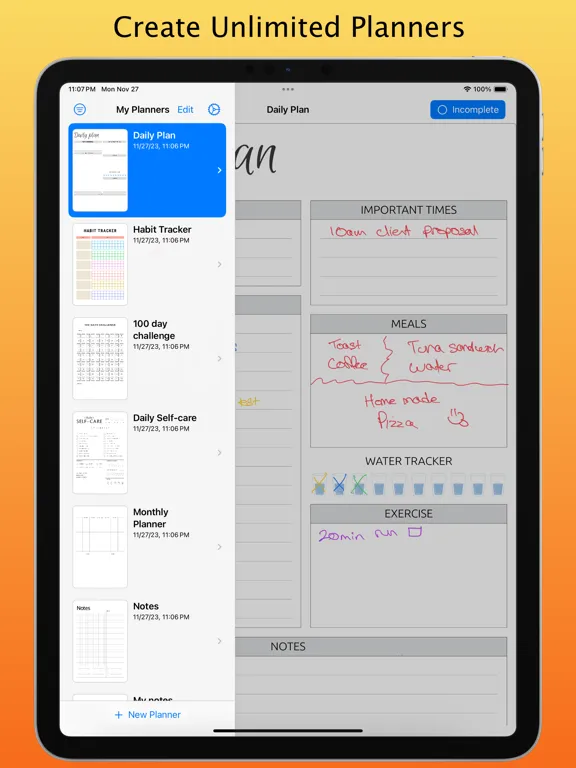Скриншоты Daily Planner Diary iPad 