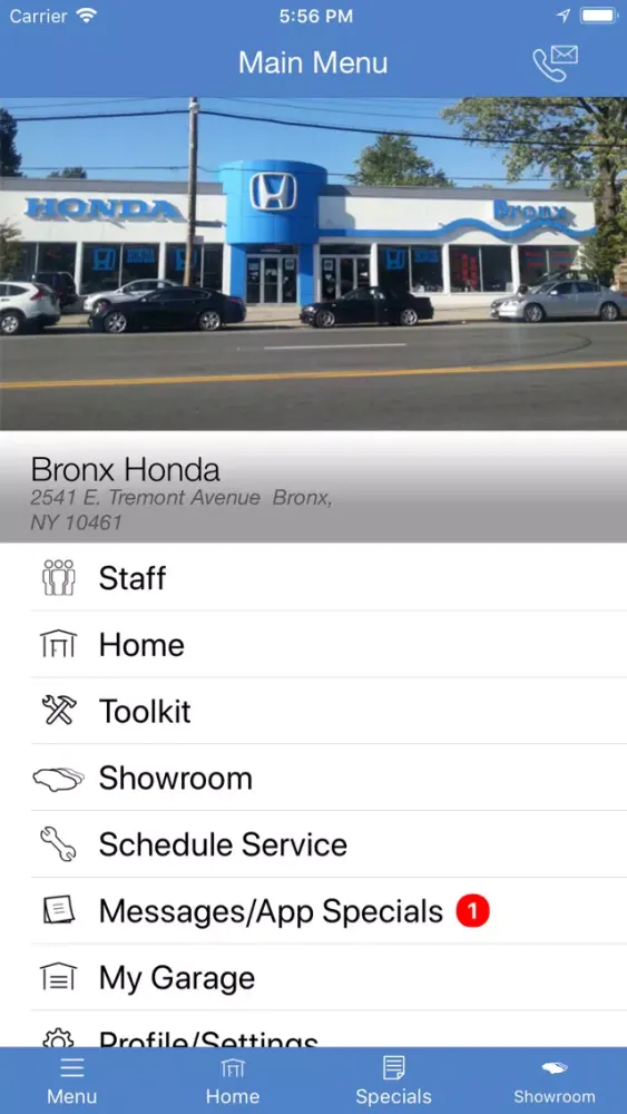 Bronx Honda MLink Screenshots