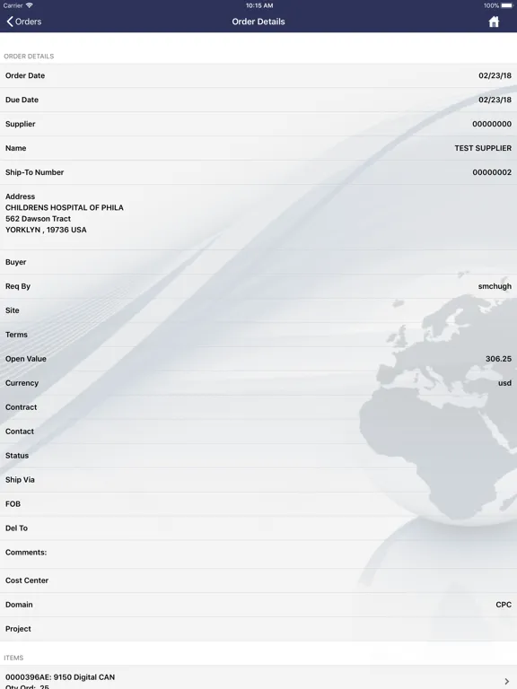 Screenshot di Purchasing Desk 4 iPad 