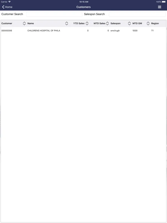 Sales Desk 6 iPad  스크린샷